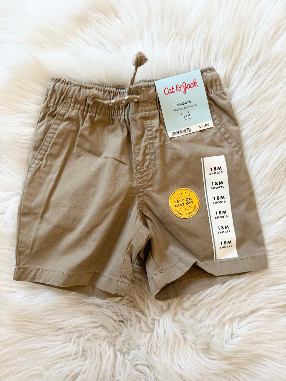 Cat & Jack Toddler Pull-On Shorts - Khaki/Tan